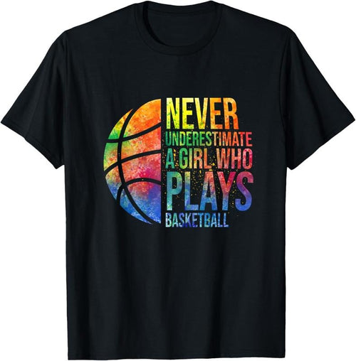 100% Cotton Hoops Girls Never Underestimate A Girl Who Plays Basketball T-Shirt Hoodie, Sweatshirt | PrintMintTees.com