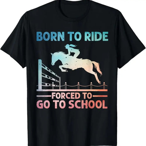 100% Cotton Horse Racing Art For  Boys Girls Horse Lover Equestrian T-Shirt Hoodie Sweatshirt | PrintMintTees.com
