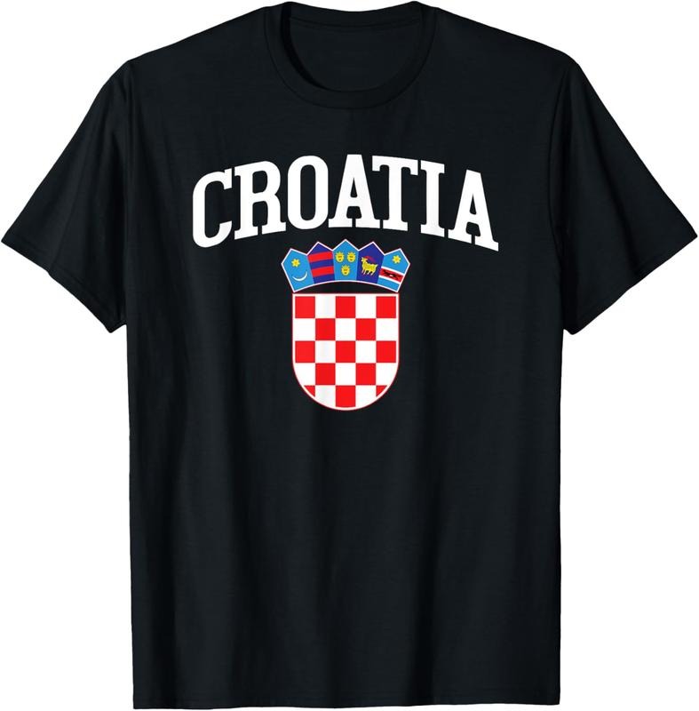 100% Cotton Hrvatska Croatian Croatia Flag T-Shirt Gift for Croats T-Shirt Hoodie, Sweatshirt | PrintMintTees.com