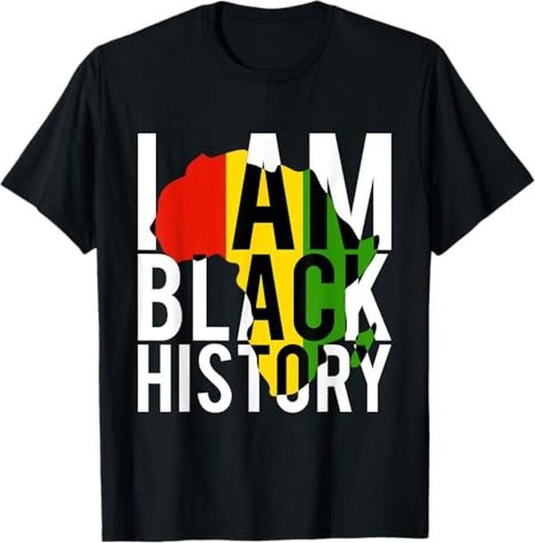[100% Cotton]I Am Black History - Black History Month & Pride Gift T-Shirt Hoodie Sweatshirt | PrintMintTees.com