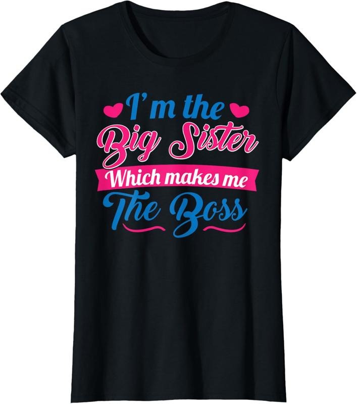 100% Cotton I Am Big Sister Novelty Shirt Hoodie Sweatshirt