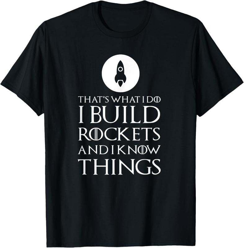 100% Cotton I Build Rockets Funny Rocket Scientist T Shirt Gift T-Shirt Hoodie Sweatshirt | PrintMintTees.com
