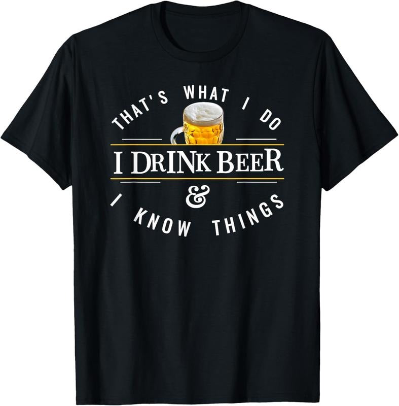 100% Cotton I Drink and I Know Things Funny IPA or Craft Beer Logo Shirt T-Shirt Hoodie Sweatshirt | PrintMintTees.com