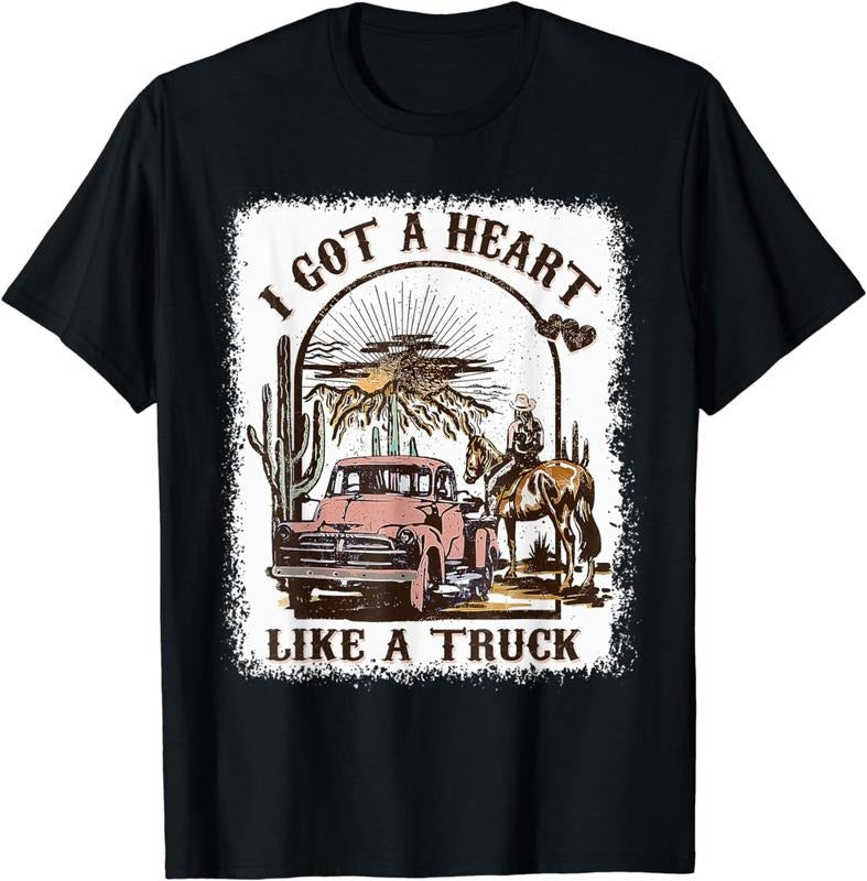 [100% Cotton]I Got A Heart Like A Truck T-Shirt Hoodie Sweatshirt | PrintMintTees.com