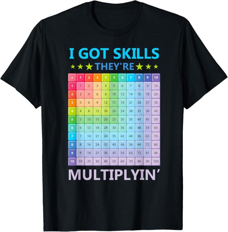 100% Cotton I Got Skills They're Multiplying Funny Math Teacher Students T-Shirt Hoodie Sweatshirt | PrintMintTees.com