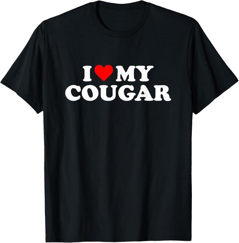 100% Cotton I Heart My Cougar T-Shirt Hoodie, Sweatshirt | PrintMintTees.com