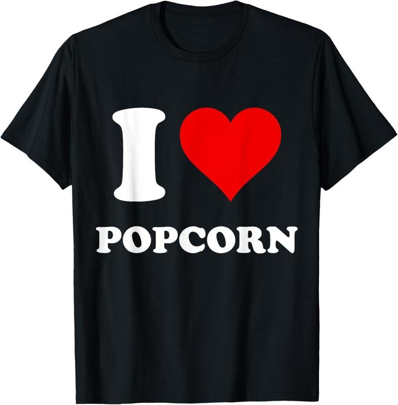 100% Cotton I Heart Popcorn I Love Popcorn T-Shirt Hoodie, Sweatshirt | PrintMintTees.com