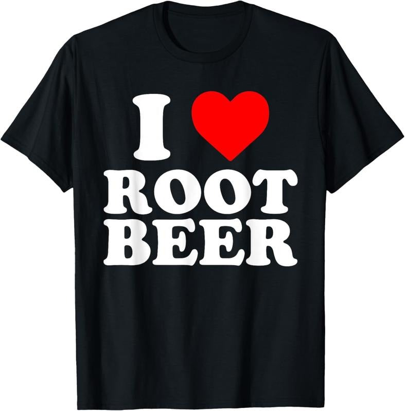 100% Cotton I Heart Root Beer Funny Love Drink Float Lovers Graphic T-Shirt Hoodie, Sweatshirt | PrintMintTees.com