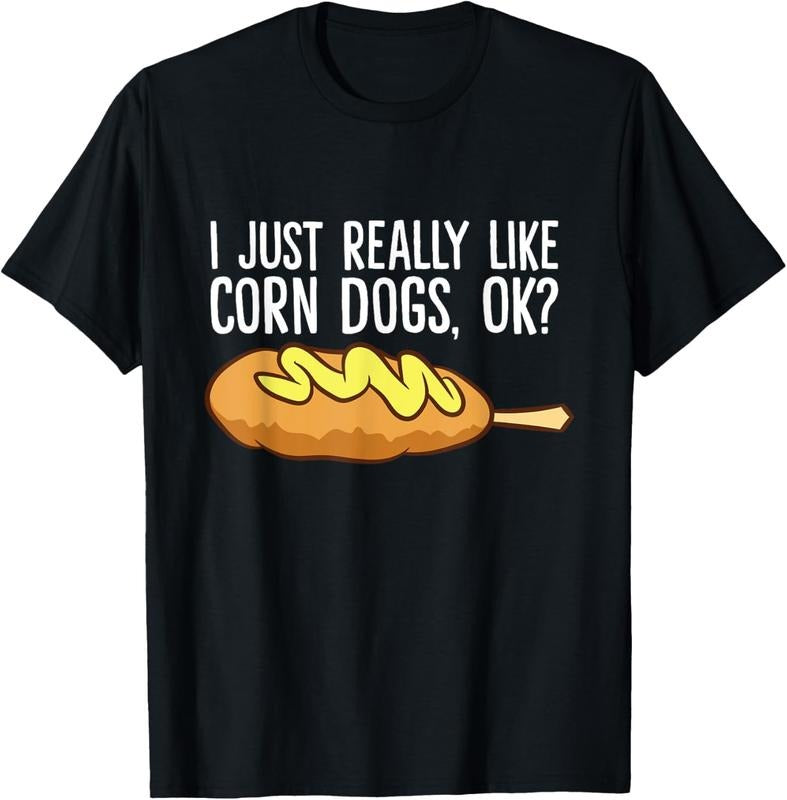 100% Cotton I Just Really Like Corn Dogs, Ok Love Corndogs T-Shirt Hoodie, Sweatshirt | PrintMintTees.com