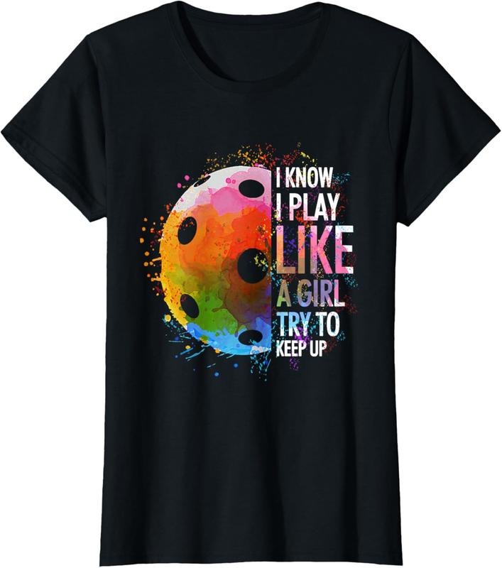 100% Cotton I Know I Play Like Girl Funny Pickleball Player T-Shirts, Hoodie, Sweatshirt