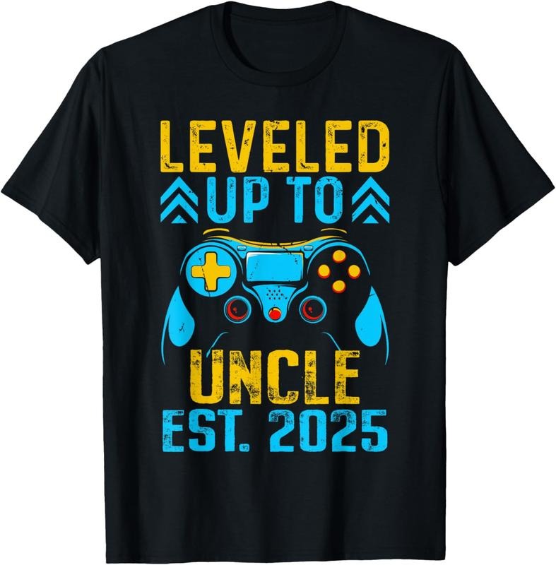 100% Cotton I Leveled Up To Uncle 2025 Pregnancy Announcement New Uncle T-Shirt Hoodie Sweatshirt | PrintMintTees.com