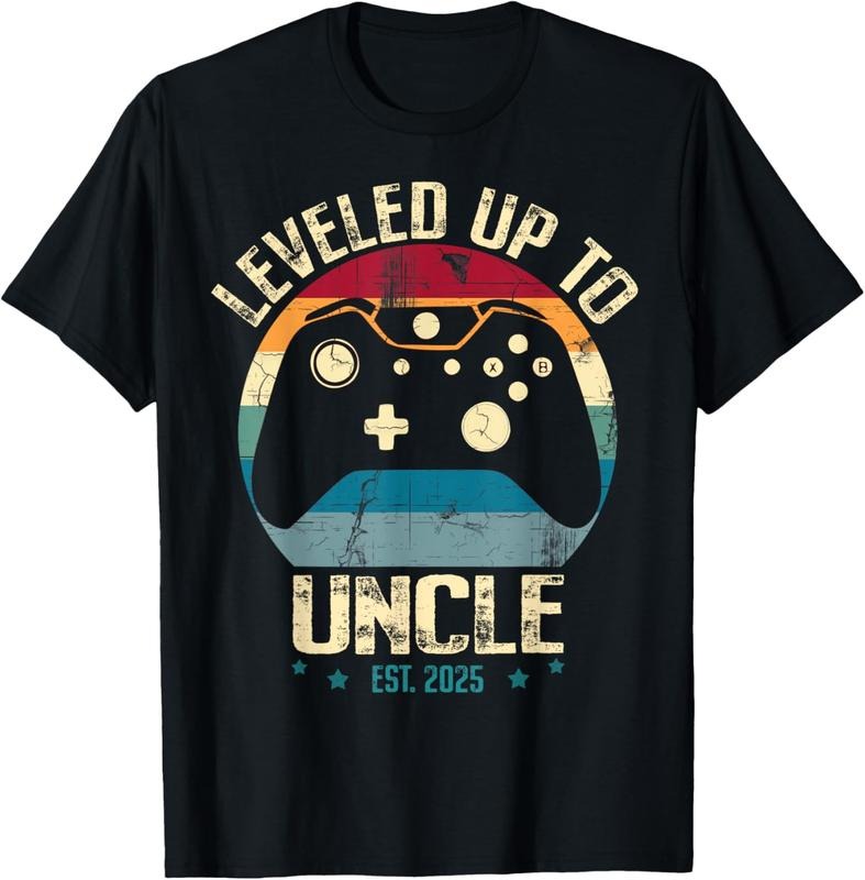 100% Cotton I Leveled Up To Uncle 2025 Promoted To First Time New Uncle T-Shirt Hoodie, Sweatshirt | PrintMintTees.com