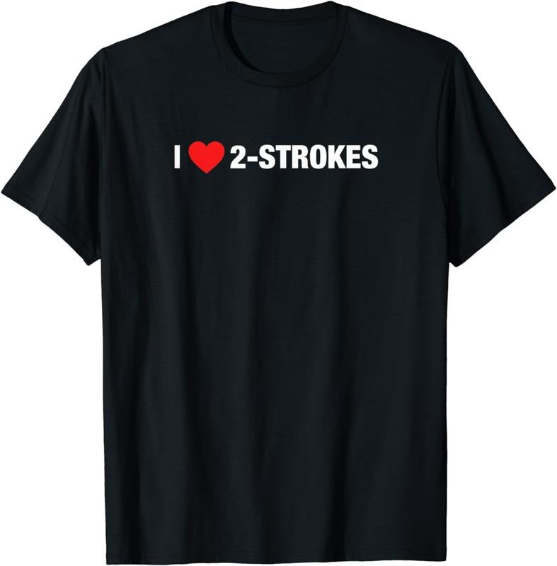 [100% Cotton]I Love 2-strokes Motocross Dirt Bike Red Heart T-Shirt Hoodie Sweatshirt | PrintMintTees.com