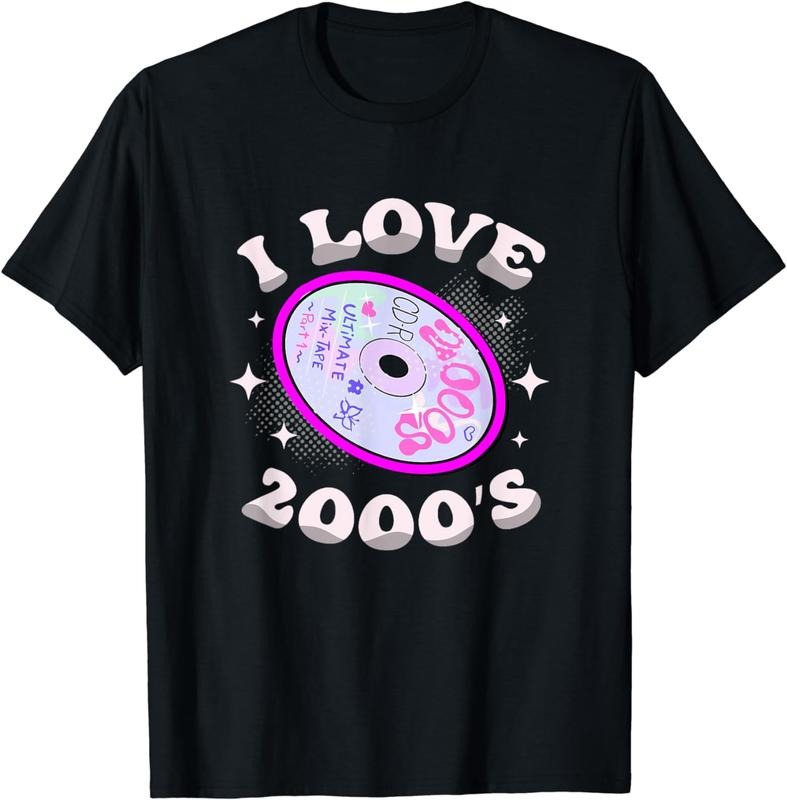 [100% Cotton]I Love 2000's Decade 2000 Era Millenium Vintage T-Shirt Hoodie Sweatshirt | PrintMintTees.com