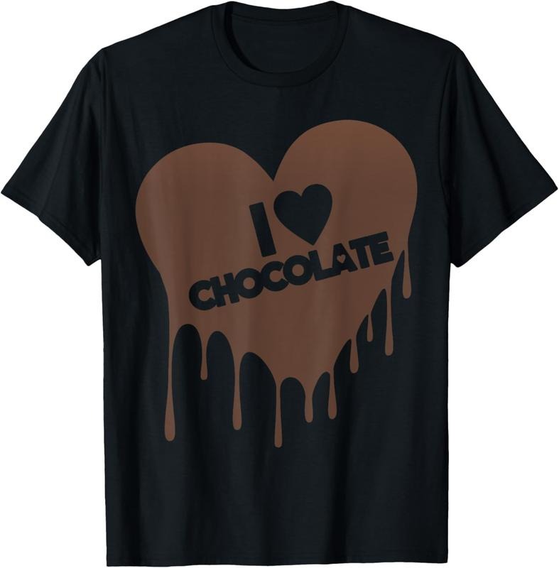 100% Cotton I Love Chocolate T-shirt - Candy Heart Lover Shirt T-Shirt Hoodie Sweatshirt | PrintMintTees.com