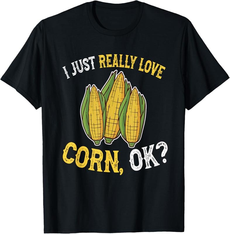 100% Cotton I Love Corn OK - Cute and Funny Corn on the Cob T-Shirt Hoodie Sweatshirt | PrintMintTees.com