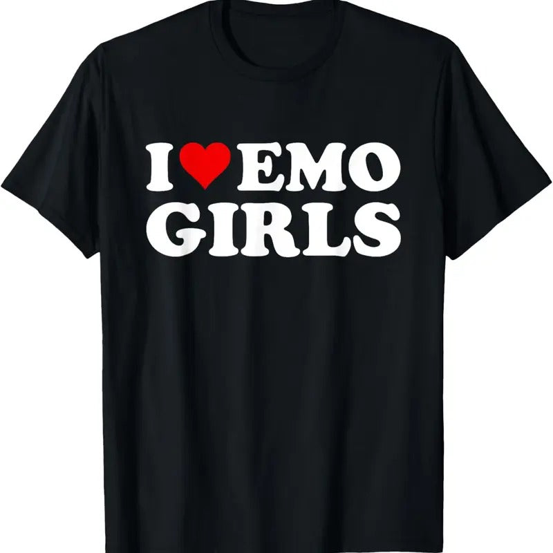 100% Cotton I Love Emo Girls T-Shirt Hoodie, Sweatshirt | PrintMintTees.com