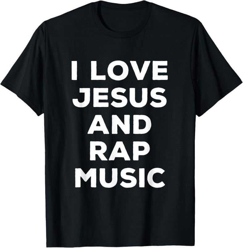 100% Cotton I Love Jesus And Rap Music Funny Religious Faith T-Shirt Hoodie Sweatshirt | PrintMintTees.com