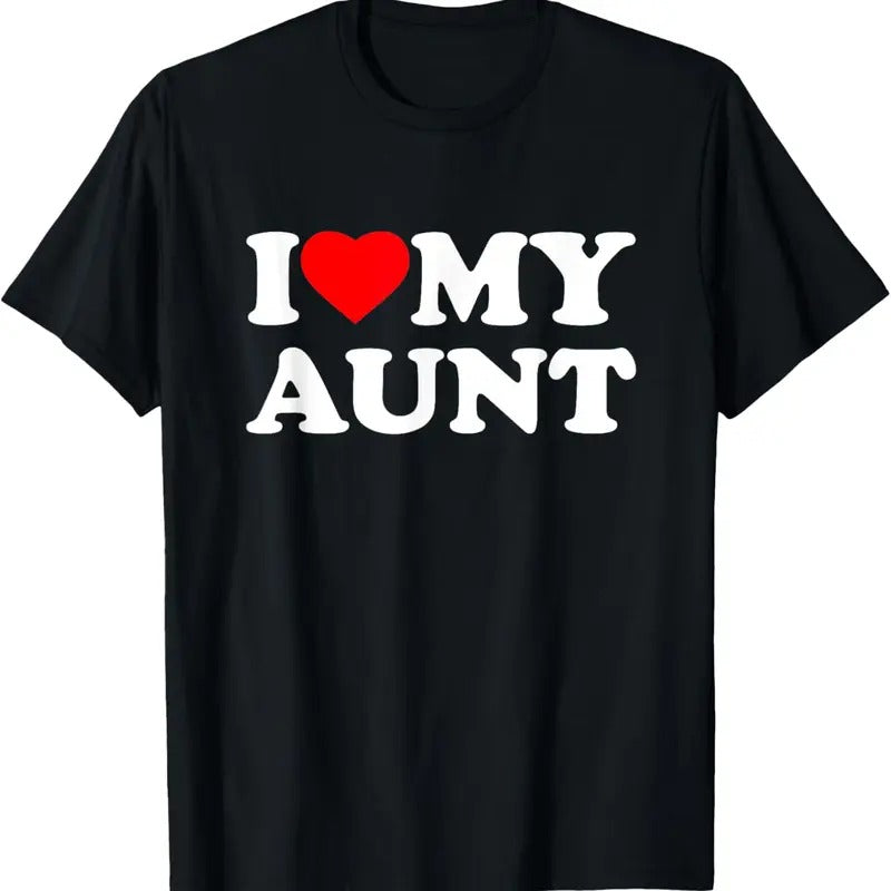 100% Cotton I Love My Aunt Heart Family T-Shirt Hoodie, Sweatshirt | PrintMintTees.com