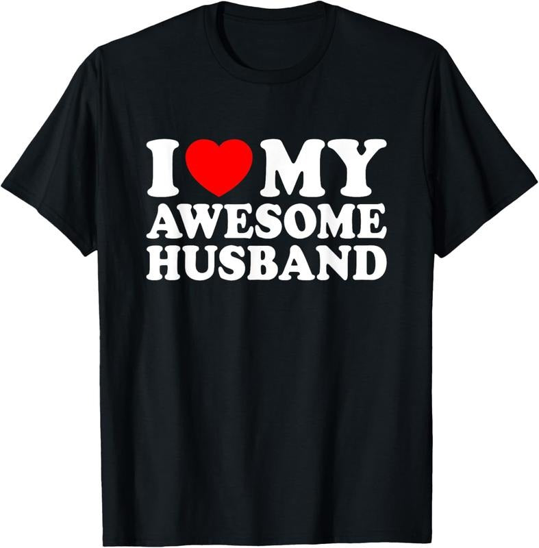 100% Cotton I Love My Awesome Husband T-Shirts, Hoodie, Sweatshirt