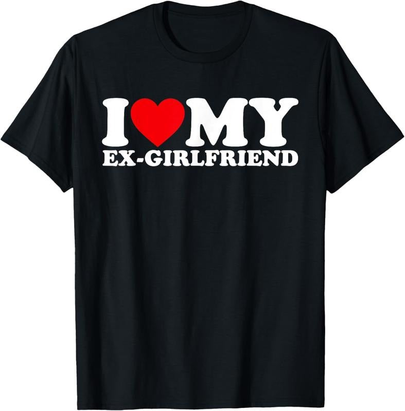 100% Cotton I Love My Ex-Girlfriend I Heart My Ex-Girlfriend GF Matching T-Shirt Hoodie Sweatshirt | PrintMintTees.com
