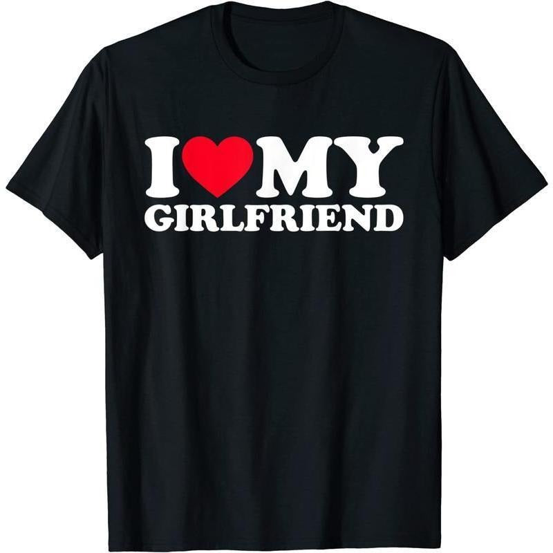 [100% Cotton]I Love My Girlfriend Shirt T-Shirt Hoodie Sweatshirt | PrintMintTees.com