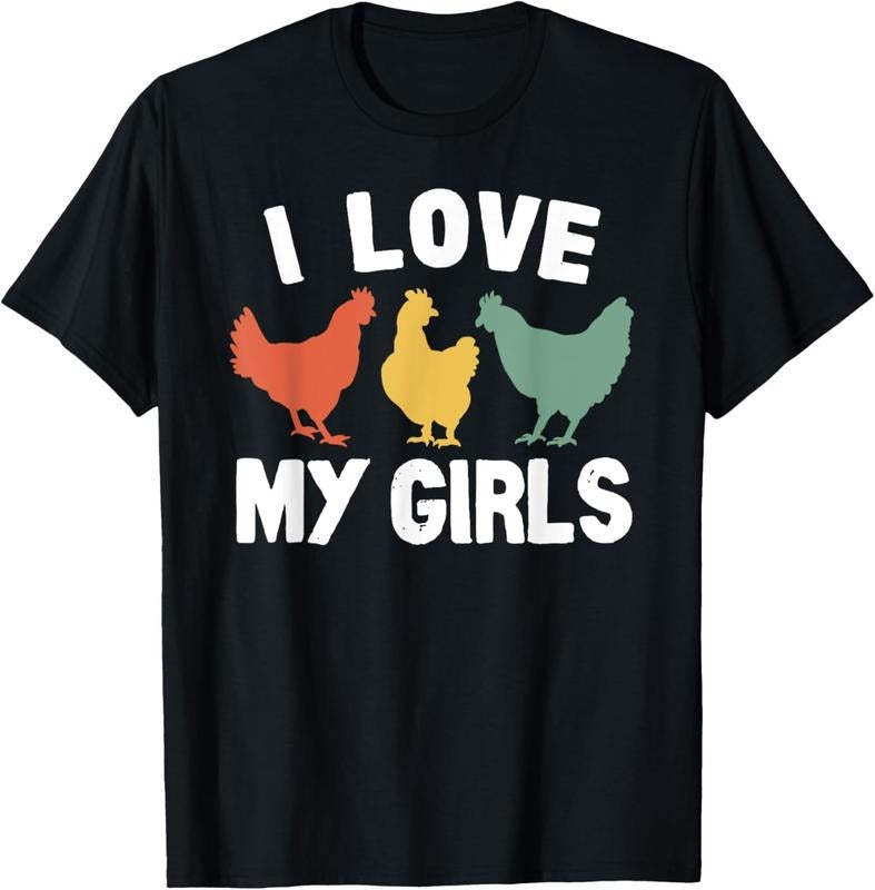 100% Cotton I Love My Girls Funny Chicken T-Shirt Hoodie Sweatshirt | PrintMintTees.com