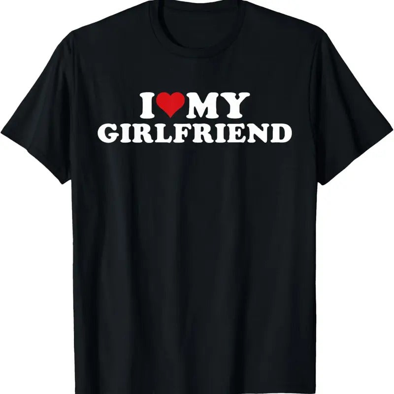 100% Cotton I Love My Hot Girlfriend I Heart My Hot Girlfriend GF T-Shirt Hoodie Sweatshirt | PrintMintTees.com