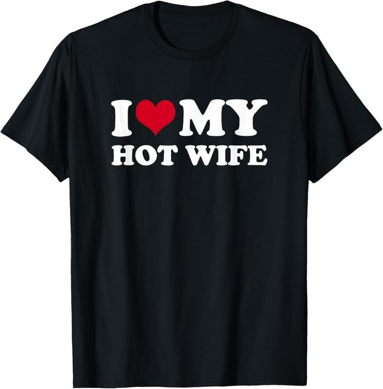 100% Cotton I Love My Hot Wife T-Shirt Hoodie Sweatshirt | PrintMintTees.com