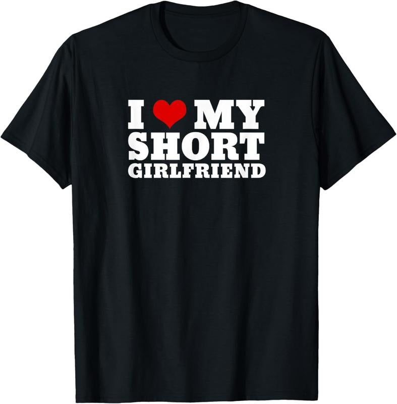100% Cotton I Love My Short Girlfriend T-Shirt Hoodie, Sweatshirt | PrintMintTees.com