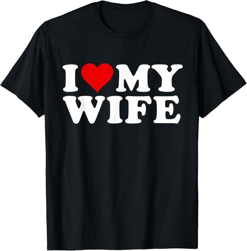 100% Cotton I Love My Wife Marriage Anniversary Married I Heart My Wife T-Shirts, Hoodie, Sweatshirt