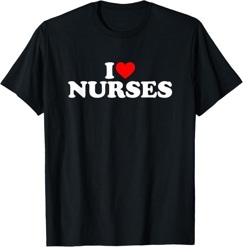 100% Cotton I Love Nurses T-Shirt Hoodie Sweatshirt | PrintMintTees.com
