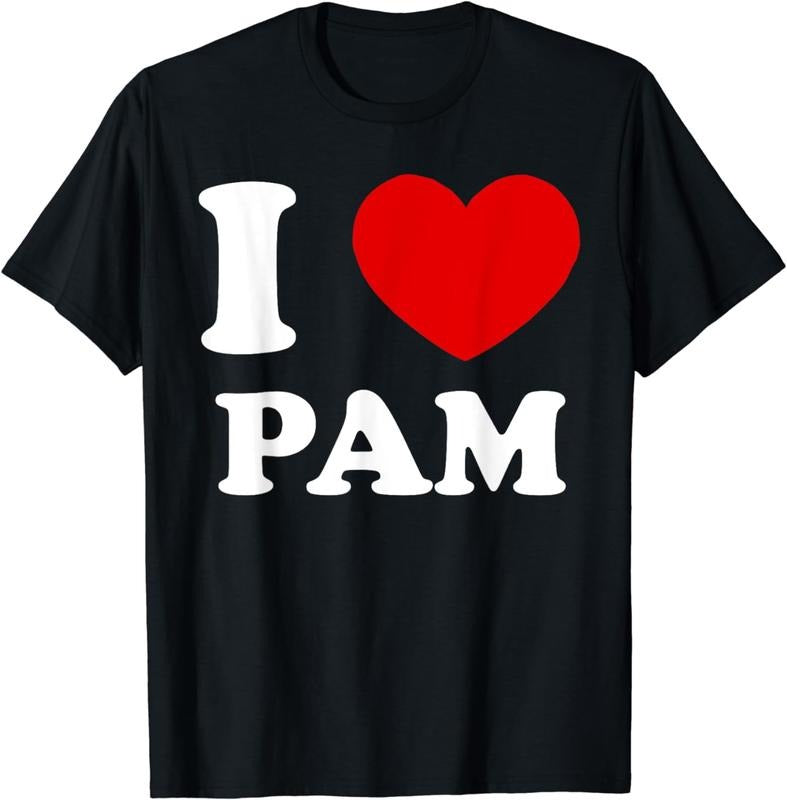 [100% Cotton]I Love Pam I Heart Pam Funny Pam T-Shirt Hoodie Sweatshirt | PrintMintTees.com