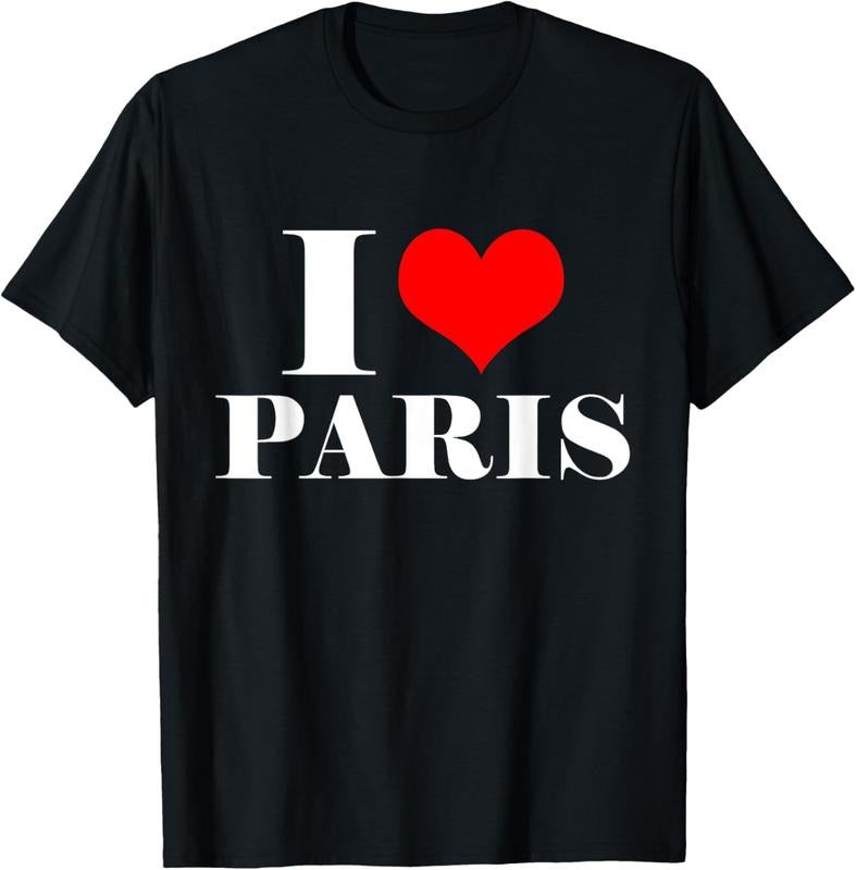 100% Cotton I Love Paris T Shirt , I Heart Paris Tee France Shirt T-Shirt Hoodie Sweatshirt | PrintMintTees.com