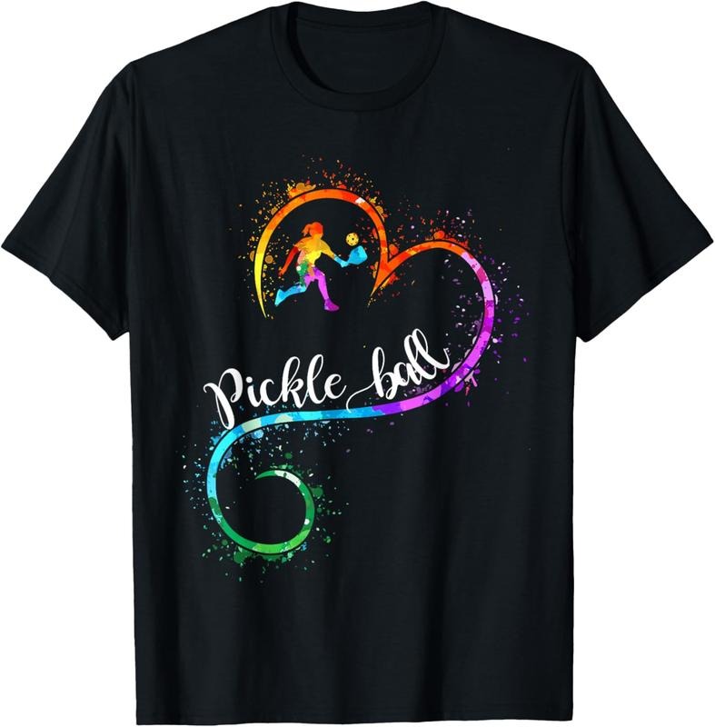 100% Cotton I Love Pickleball Watercolors Funny Pickleball Girl Player Shirt Hoodie Sweatshirt
