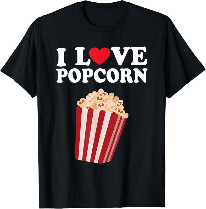 100% Cotton I Love Popcorn T-Shirt Hoodie Sweatshirt | PrintMintTees.com