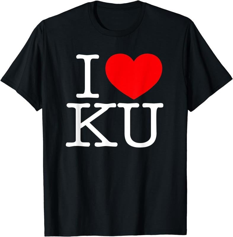 [100% Cotton]I Love (Heart) KU T-Shirt Hoodie Sweatshirt | PrintMintTees.com