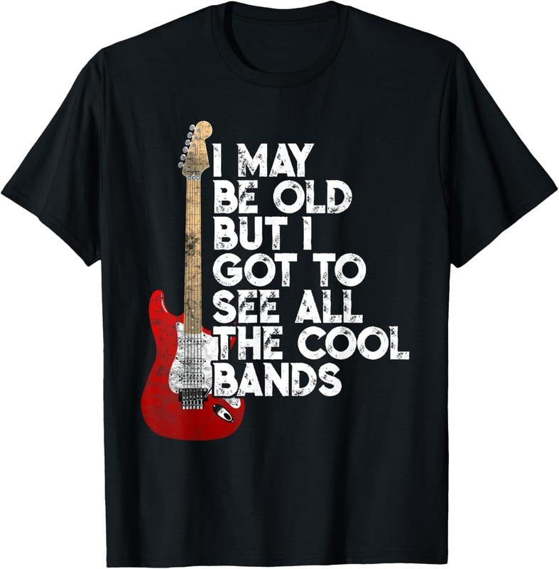 100% Cotton I May Be Old But I Got To See All The Cool Bands Concert T-Shirt Hoodie, Sweatshirt | PrintMintTees.com
