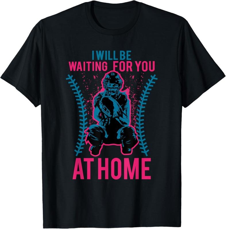 100% Cotton I Will Be Waiting You Home Softball Shirt T-Shirts, Hoodie, Sweatshirt