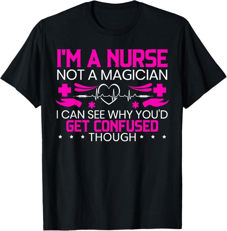 100% Cotton I'M Nurse Not Magician Funny Nursing Medical Hospital Shirt Hoodie Sweatshirt