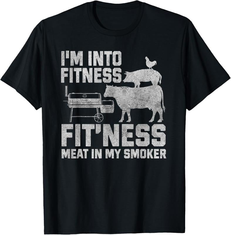 100% Cotton I'm Into Fitness Fit'ness Meat In My Smoker T-Shirt Hoodie Sweatshirt | PrintMintTees.com