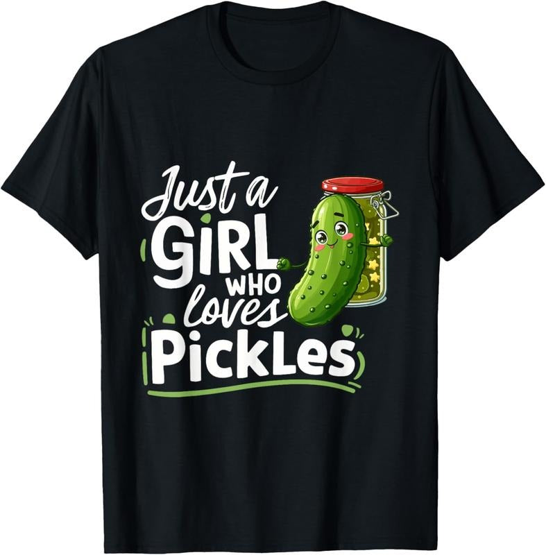 100% Cotton I'M Just Girl Who Loves Pickles Funny Pickle Lovers T-Shirts, Hoodie, Sweatshirt