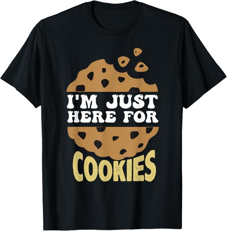 100% Cotton I'm Just Here For The Cookies Funny Christmas Cookies Outfit T-Shirt Hoodie Sweatshirt | PrintMintTees.com