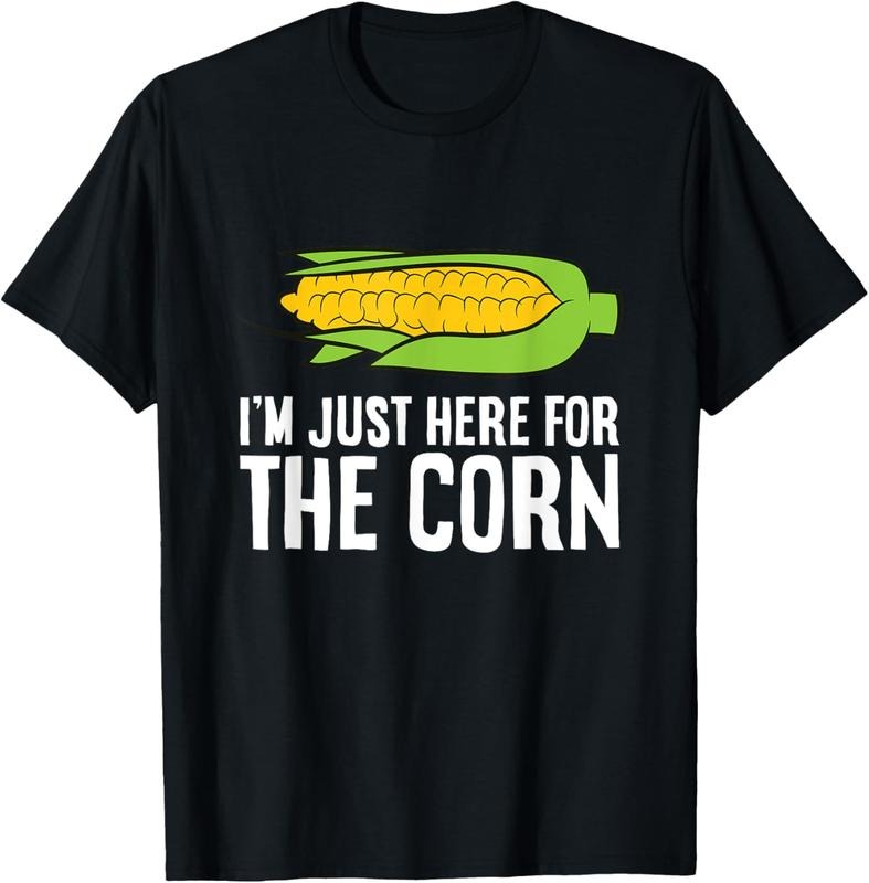 100% Cotton I'm Just Here For The Corn Funny Corn On The Cob T-Shirt Hoodie, Sweatshirt | PrintMintTees.com