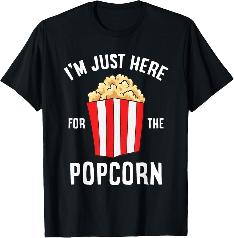 100% Cotton I'M Just Here Popcorn Cinema Watching Movies Popcorn T-Shirts, Hoodie, Sweatshirt