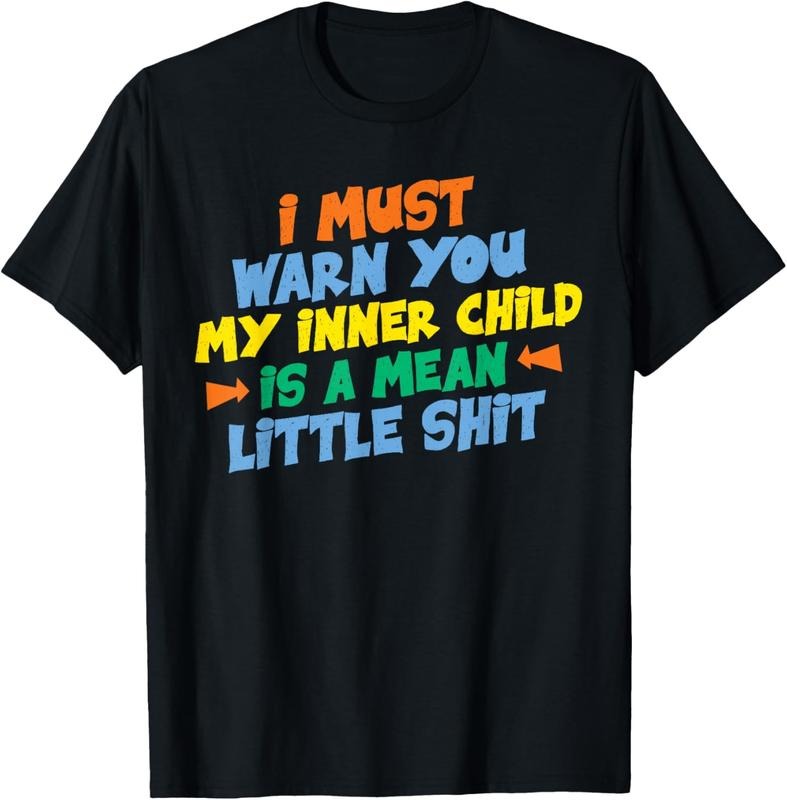 100% Cotton I must warn you my inner  is a mean little shit gift T-Shirt Hoodie Sweatshirt | PrintMintTees.com