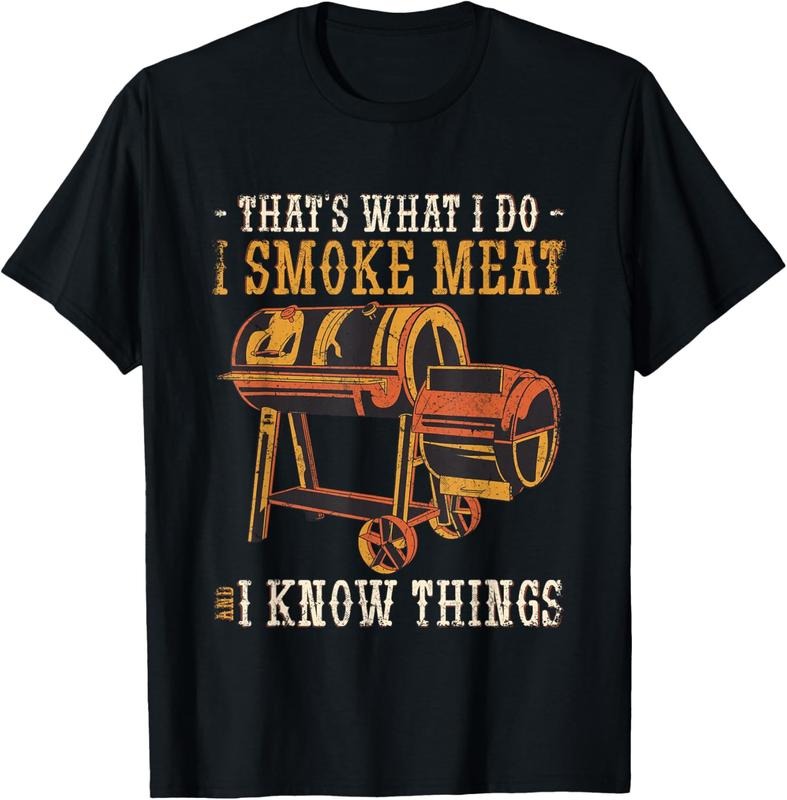100% Cotton I smoke Meat and I know Things Grilling T-Shirt Hoodie, Sweatshirt | PrintMintTees.com