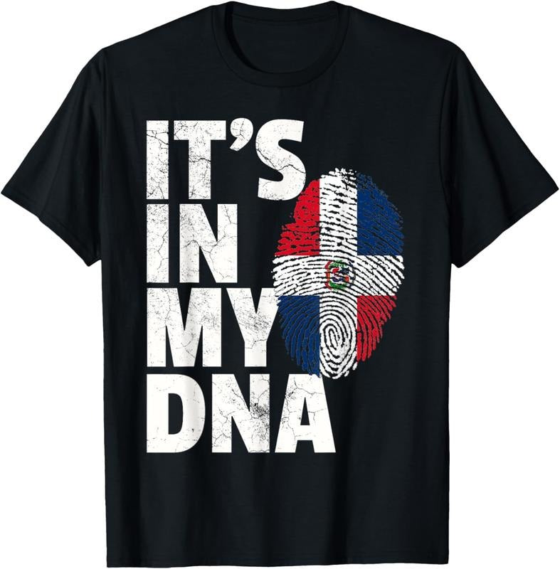 100% Cotton IT'S IN MY DNA Dominican Republic Flag Official Pride Gift T-Shirt Hoodie Sweatshirt | PrintMintTees.com