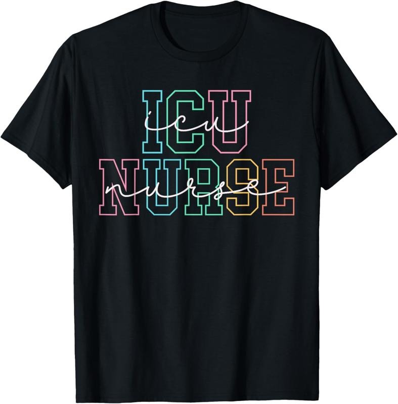 100% Cotton Icu Nurse Icu Nursing Icu Critical Care ICU Nurse Shirt Hoodie Sweatshirt