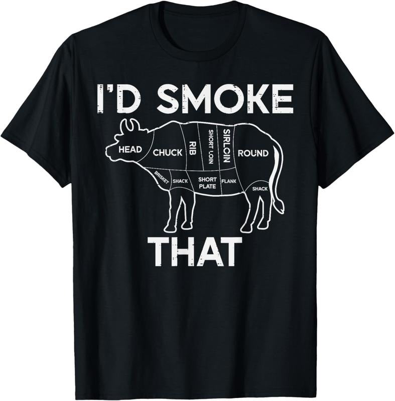 100% Cotton Id Grill That Cow Beef Meat Chart Bbq Barbecue Grill Butcher T-Shirt Hoodie Sweatshirt | PrintMintTees.com